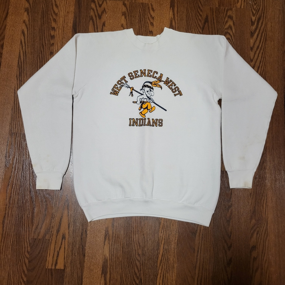 Vintage 80's New York West Seneca West Indian RETRO Athletic Graphic Print XL